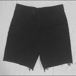 Men’s Black Custom Cut “Jorts”